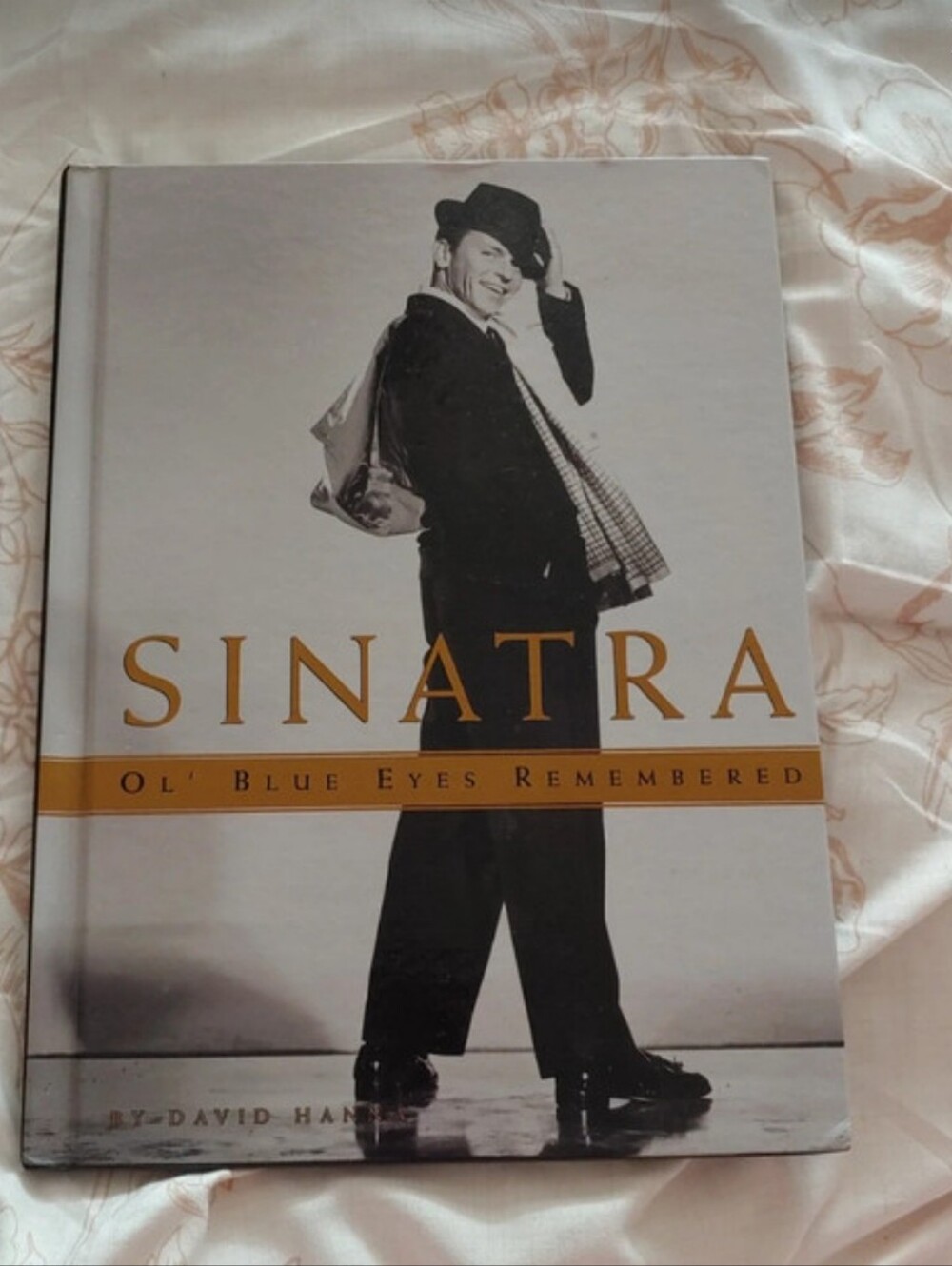 Sinatra Ol' Blue Eyes Remembered Hardcover Book - White & Gold Cover